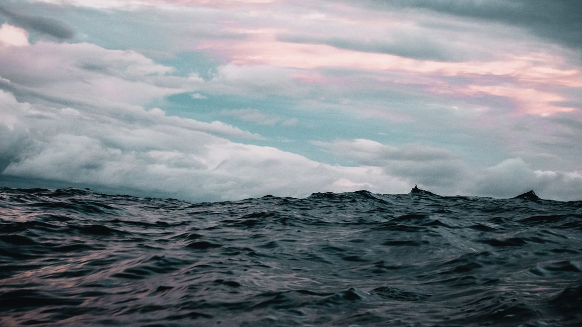 a pastel evening at sea in the the south pacific