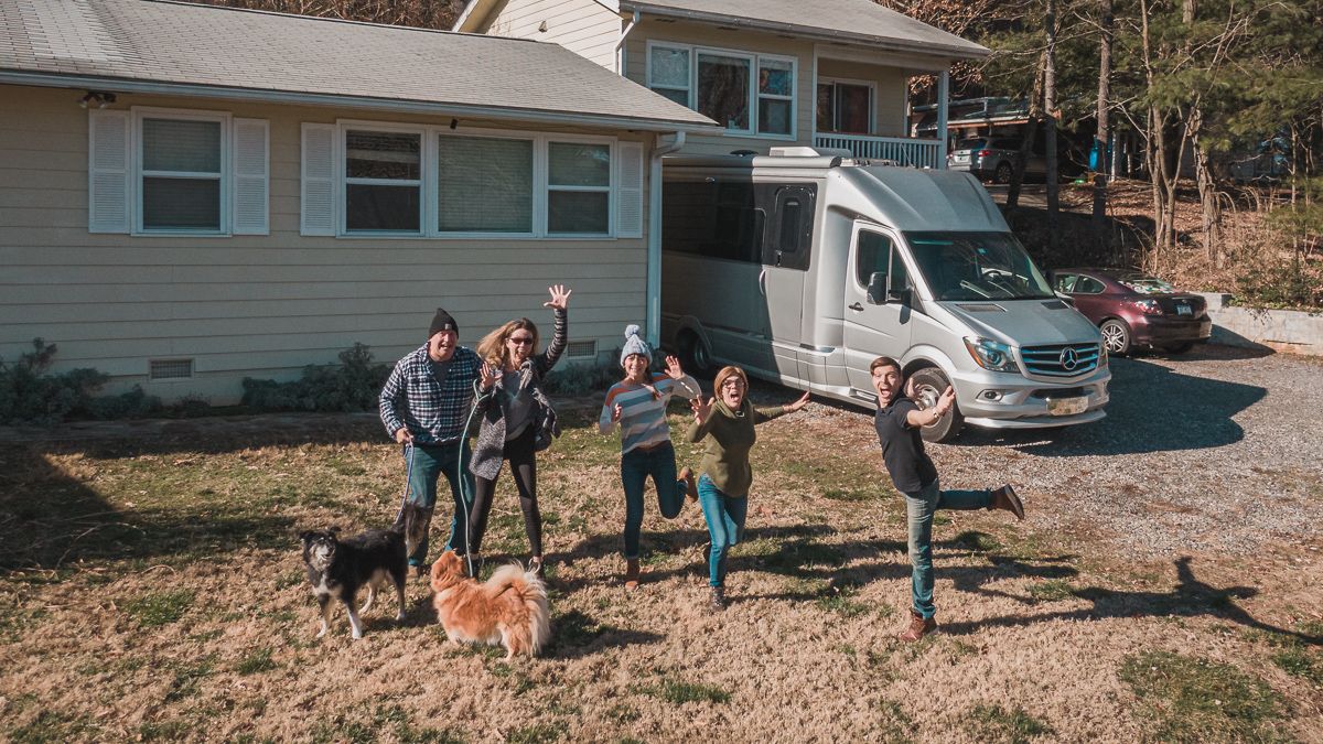 moochdocking or driveway surfing with our friends