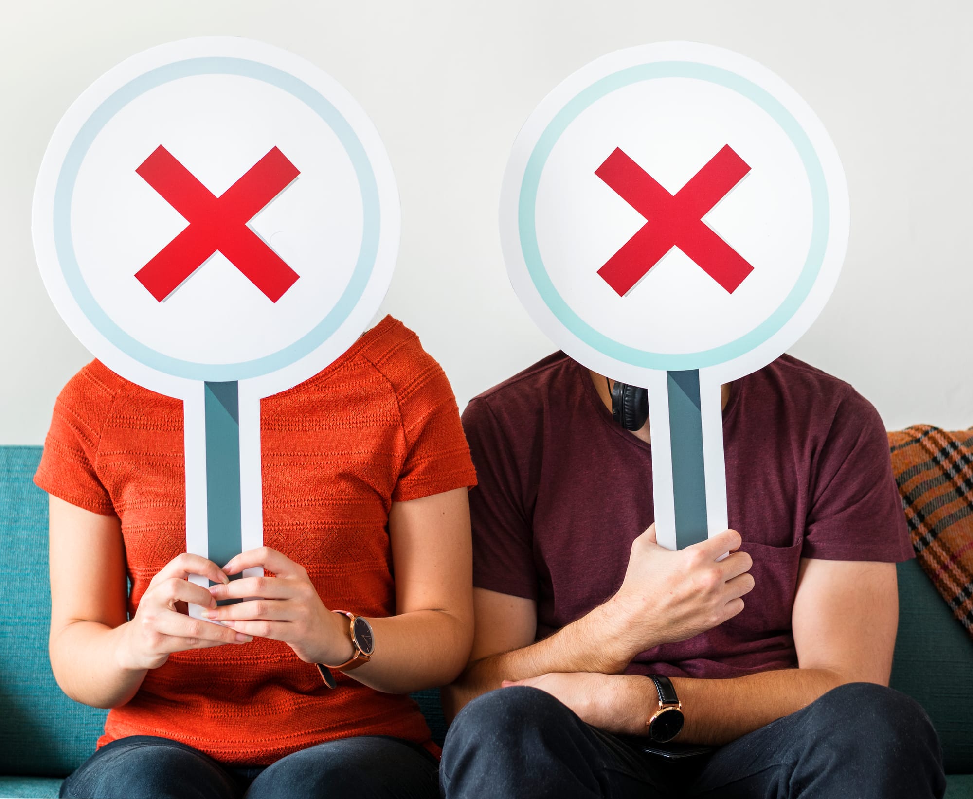 couple showing disagreement