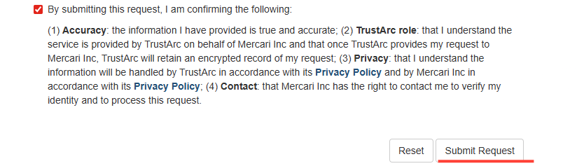 How to Delete Mercari Account: request submission