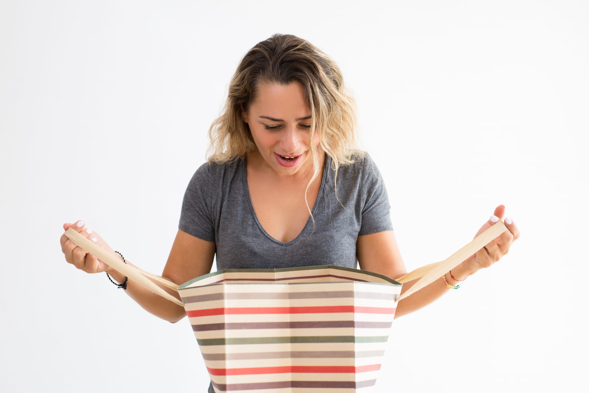 a surprised woman