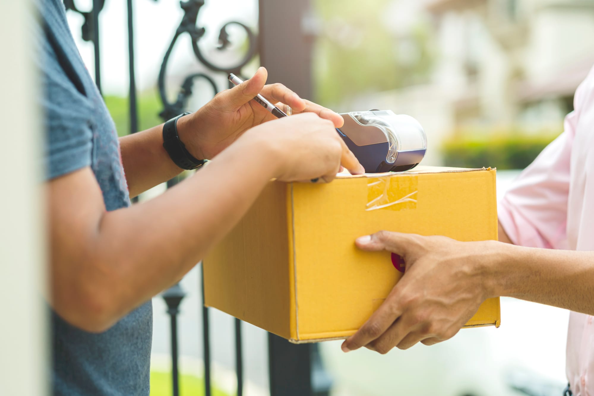 Receiving a free shipping parcel