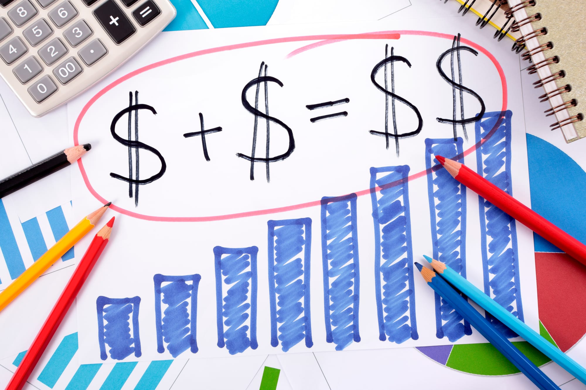 Concept image of pricing calculations