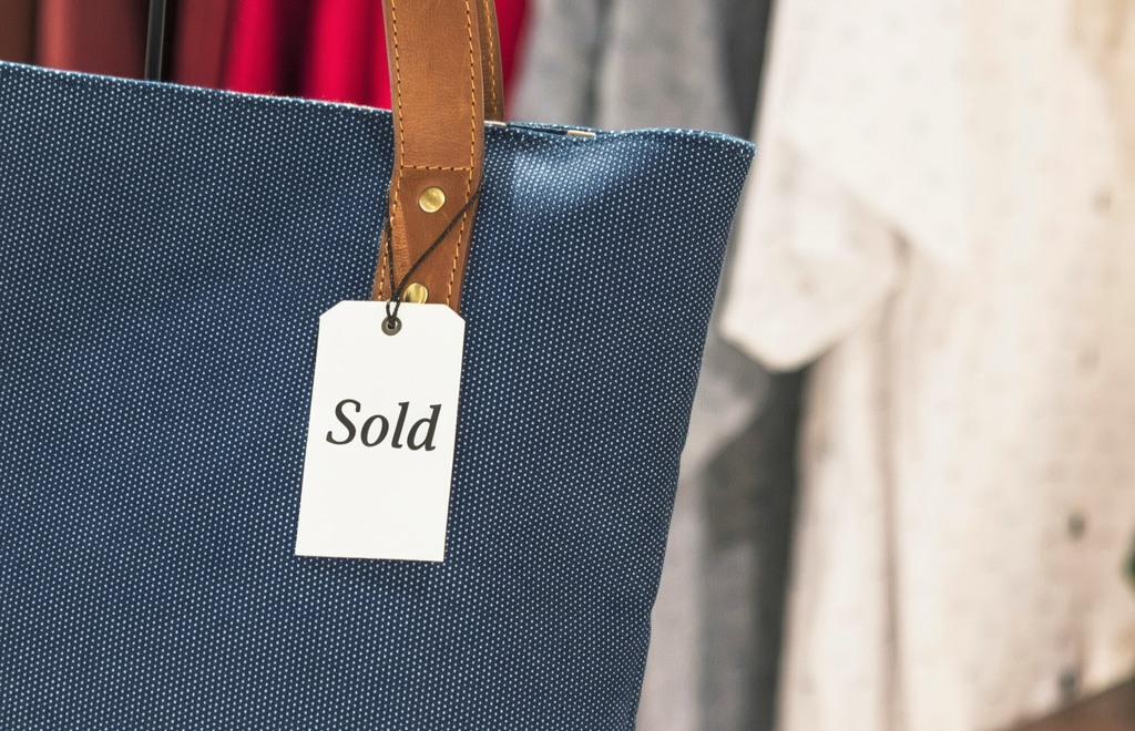 An Etsy sold order bag