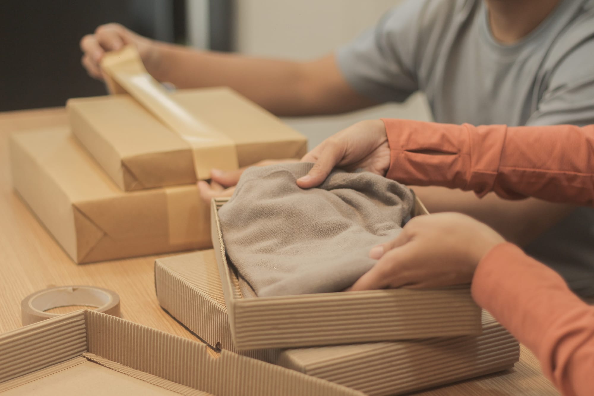 packing Etsy orders