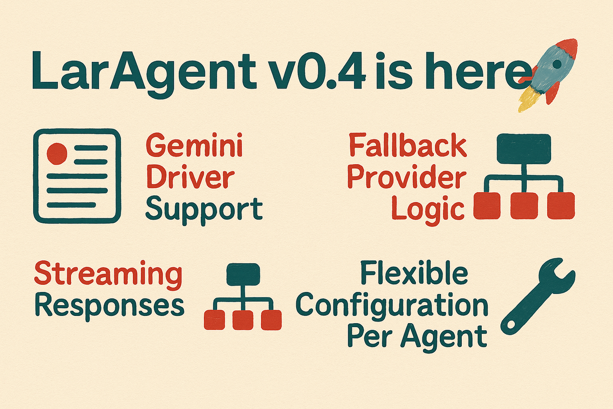 LarAgent v0.4 is here — Gemini, Streaming, Fallbacks & More! 🚀