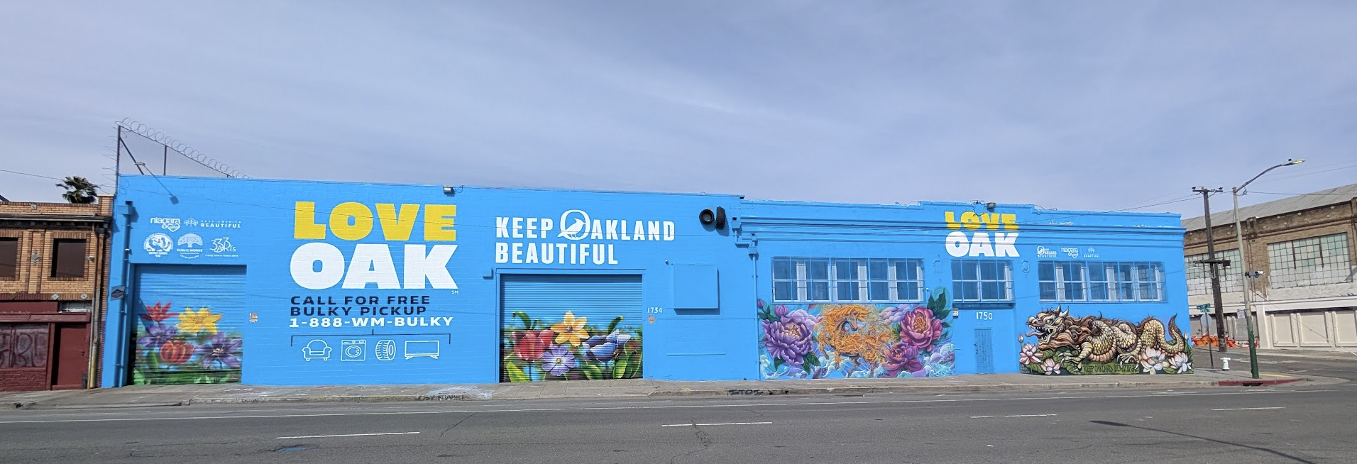 a repainted LOVE OAK building