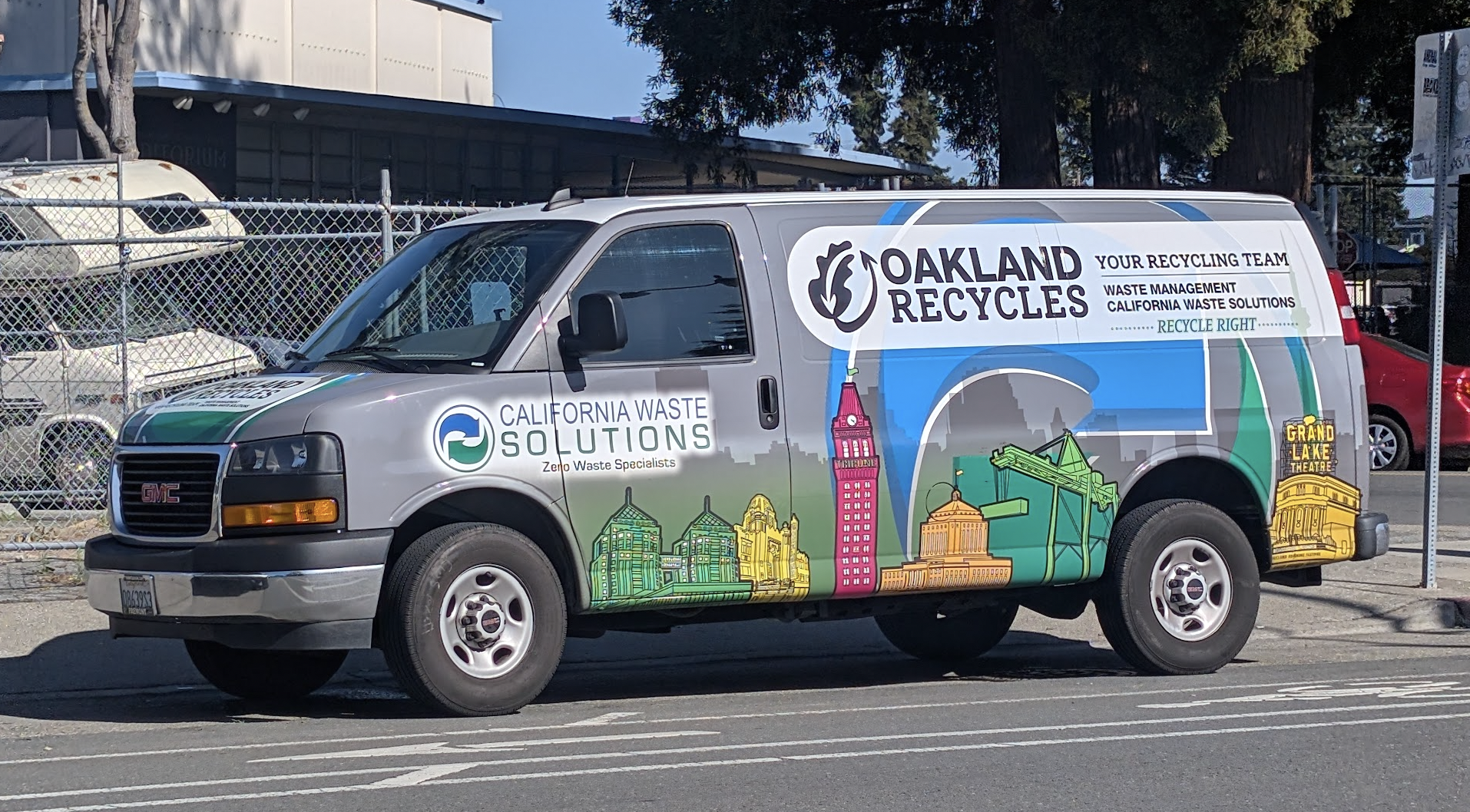 an Oakland Recycles truck