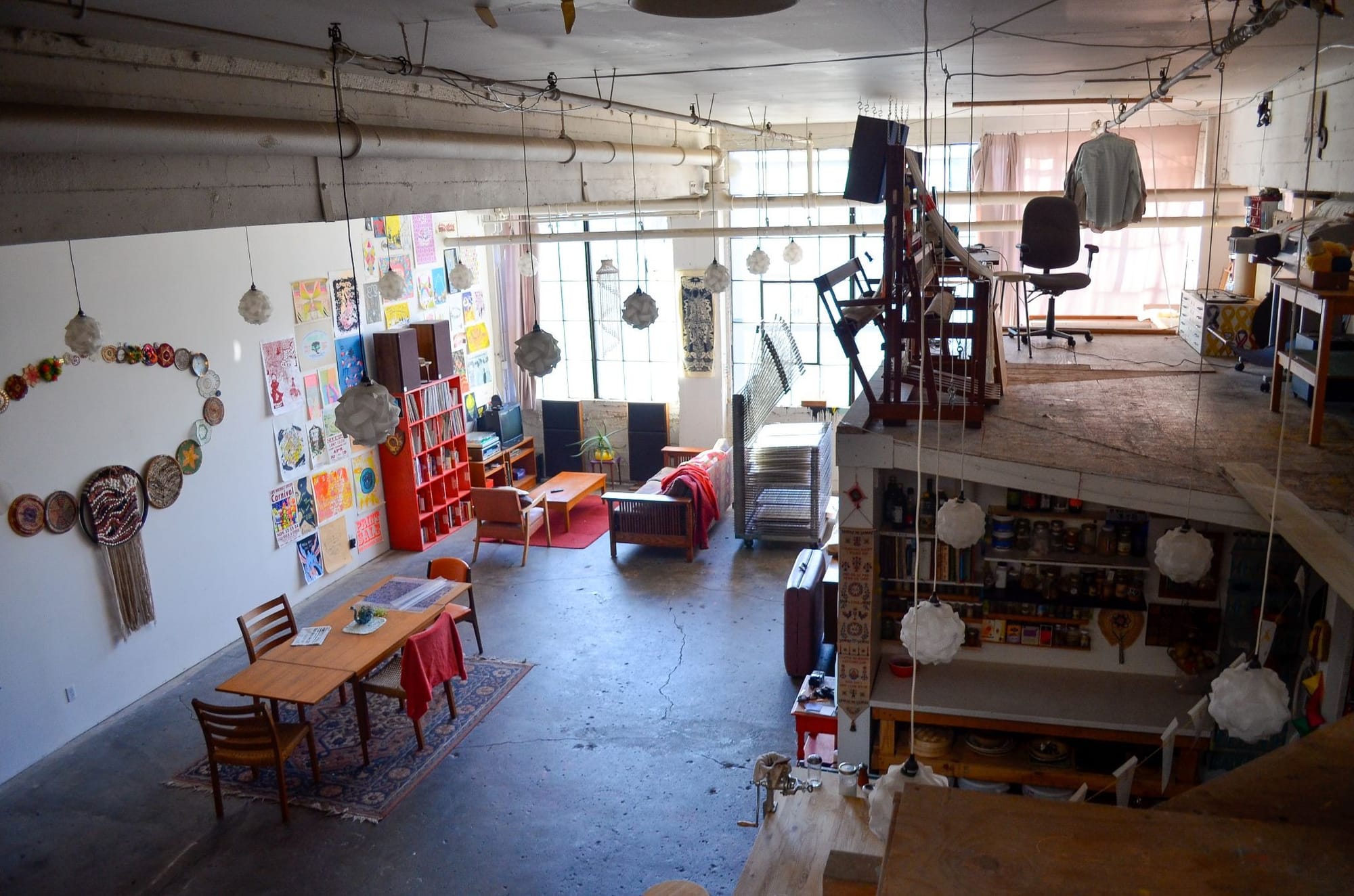 interior of an art space, somewhat clean