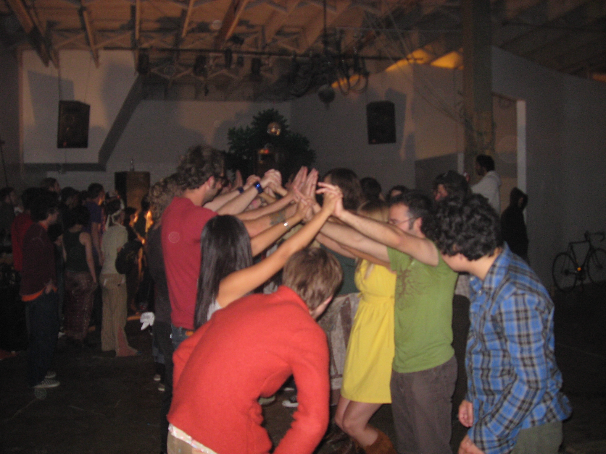 people in a room doing... something