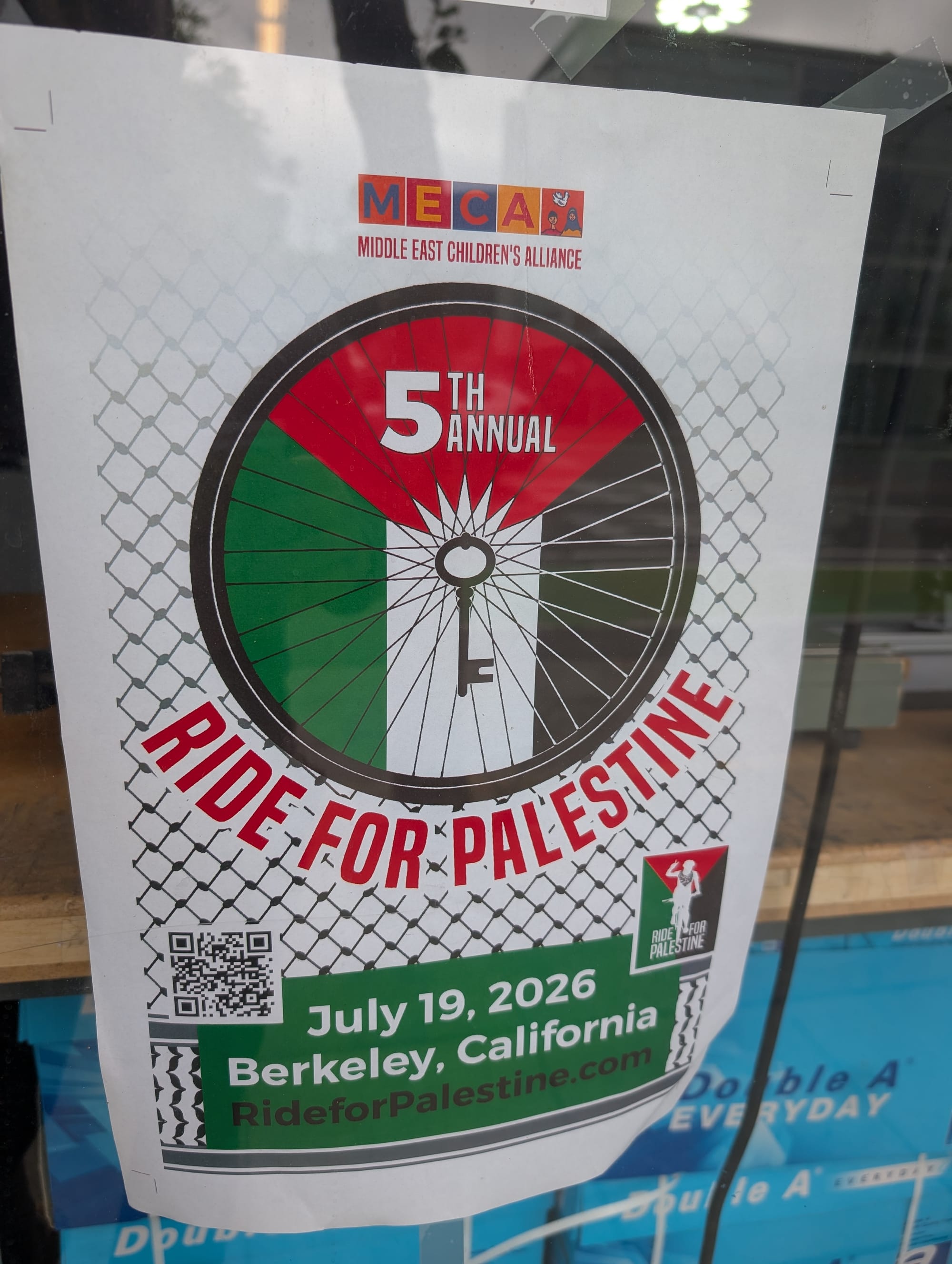 Ride for Palestine poster.