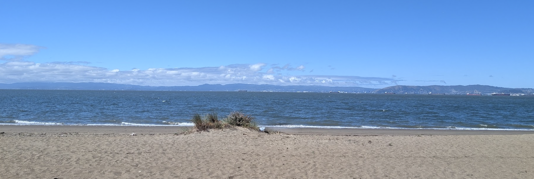 beach bay clouds