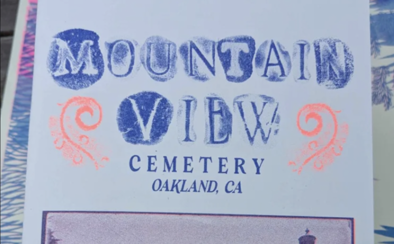 A "Mountainview cemetery" zine cover