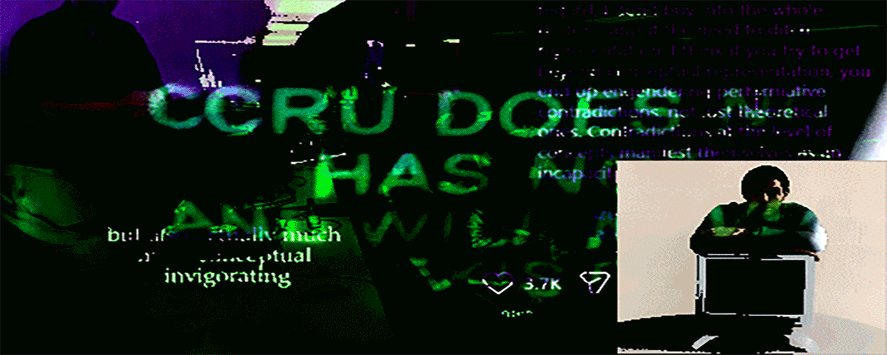 Another GIF, this one referencing the CCRU, with all sorts of blinking and shit.