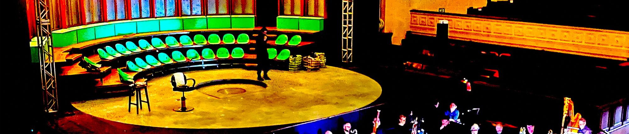 A bright streak over the grass, where the toadstools grow