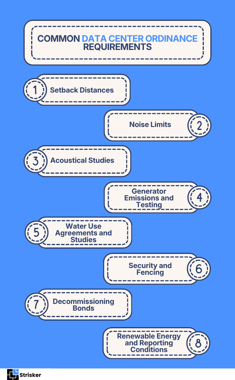 Common Data Center Ordinance Requirements
