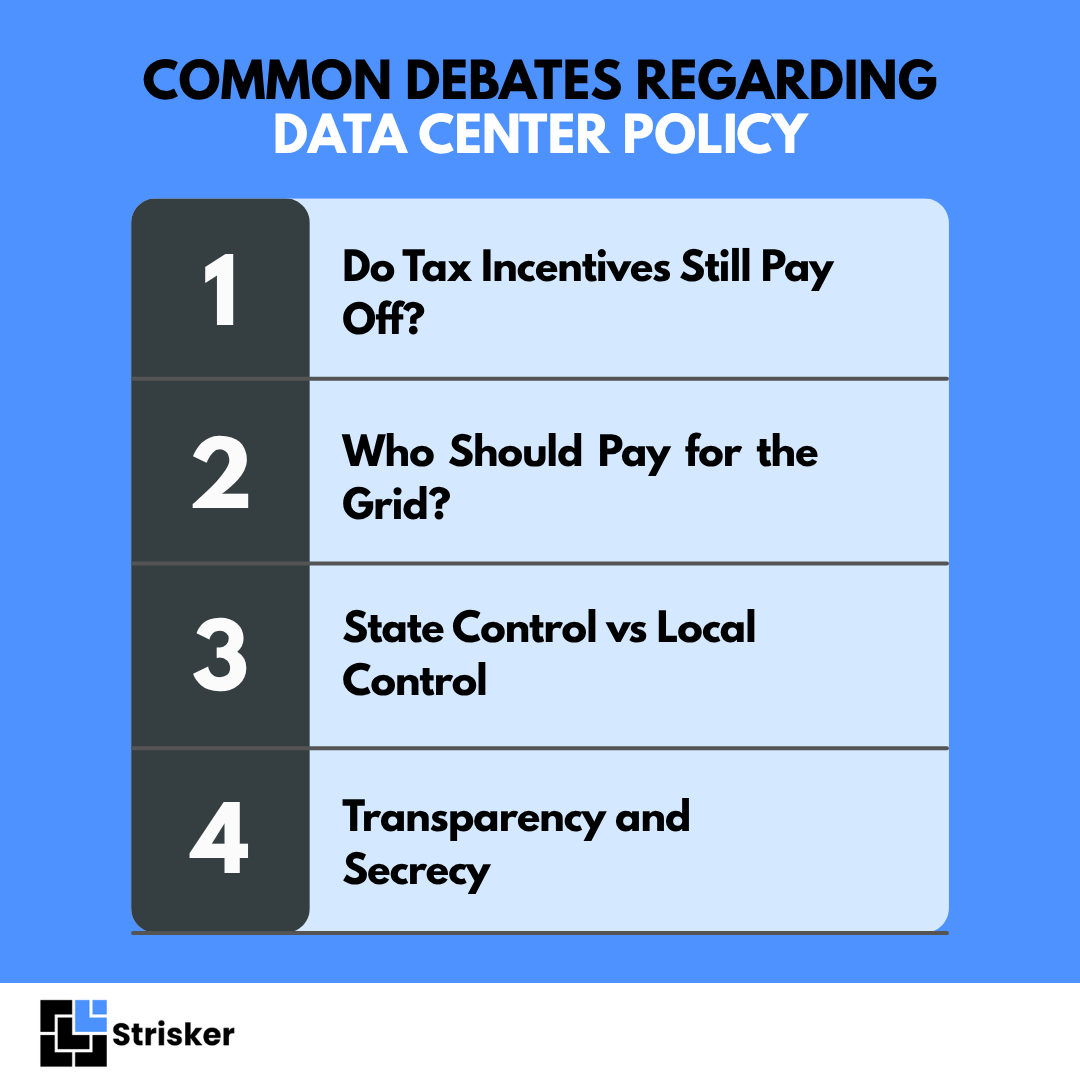 Common Debates Regarding Data Center Policy