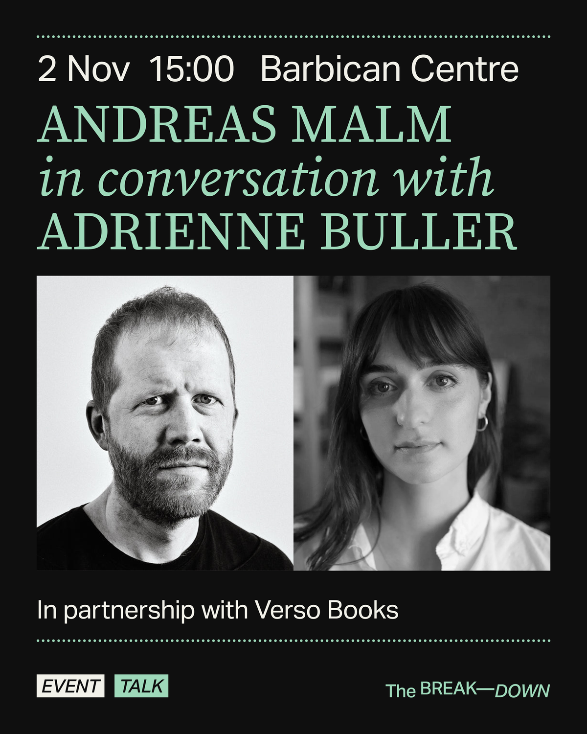 Andreas Malm in conversation with Adrienne Buller