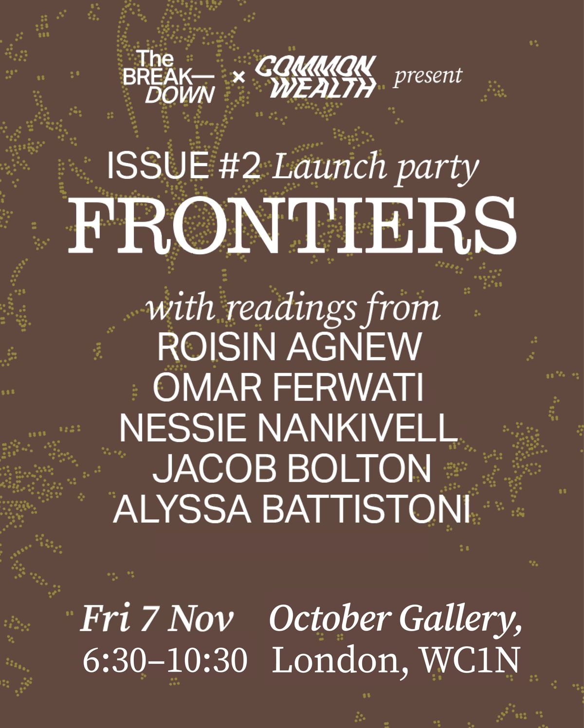 FRONTIERS: Issue #2 London Launch Party