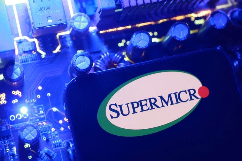 Illustration shows Super Micro Computer (SMCI) logo