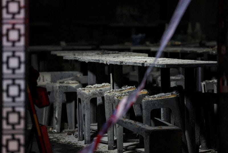 Site of a deadly fire at a pub in Bangkok
