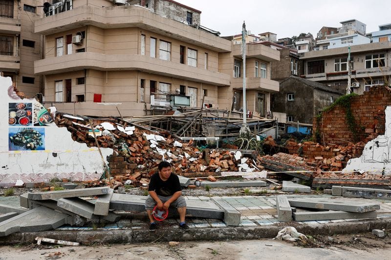 Damages caused by Typhoon Bavi in Wenzhou