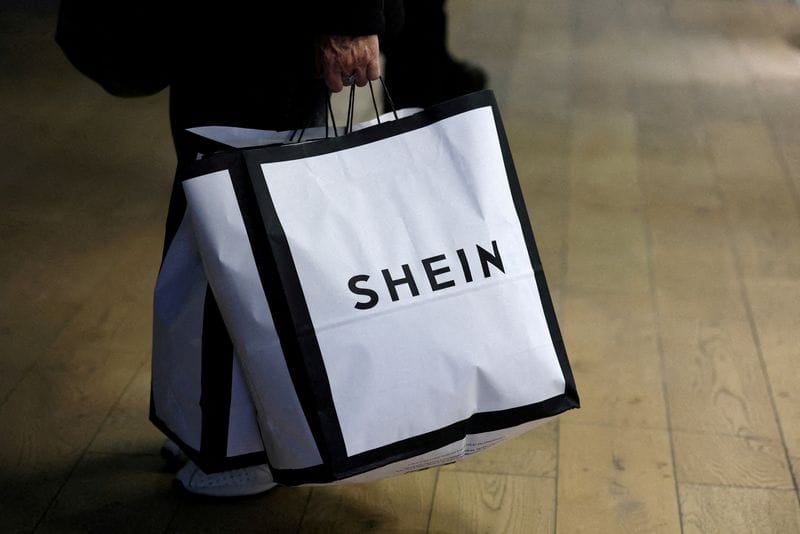 FILE PHOTO: A shopping bag of online fast-fashion giant Shein