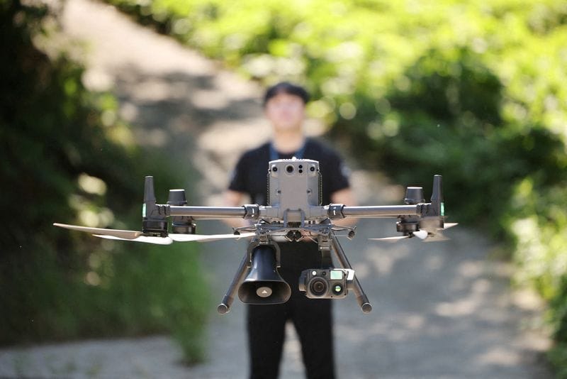 As record heat grips South Korea, one province is flying drones to warn farmworkers