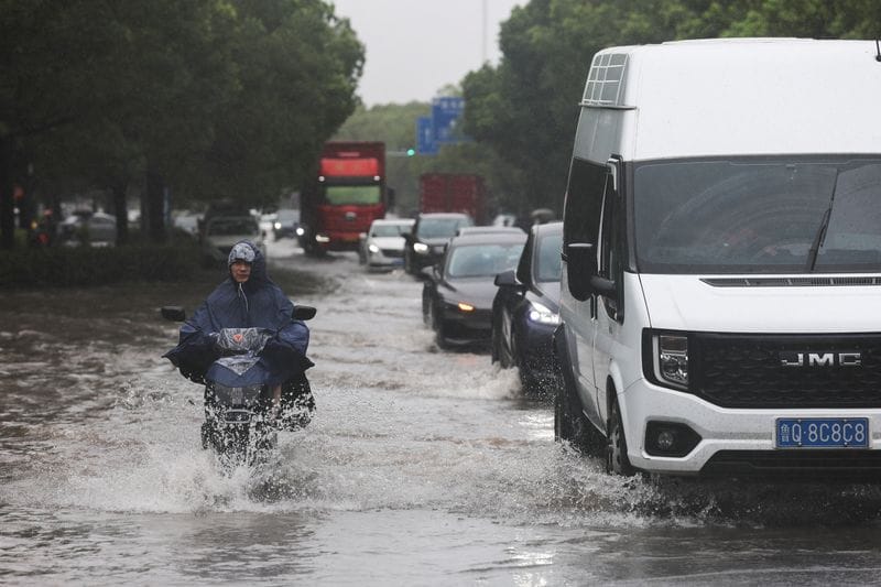 Aftermath of Typhoon Dolphin in Shanghai
