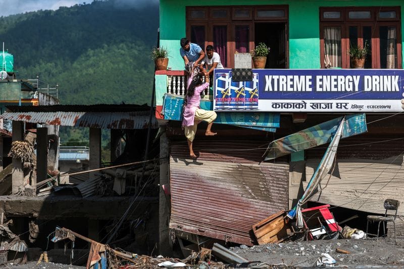 Aftermath of devastating flash floods and mudslides in Nepal