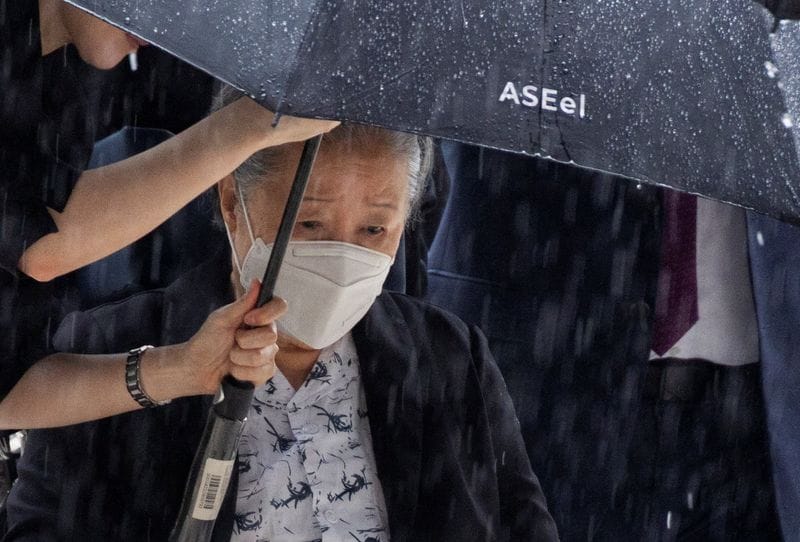 The sentencing hearing for Unification Church leader Han Hak-ja in Seoul