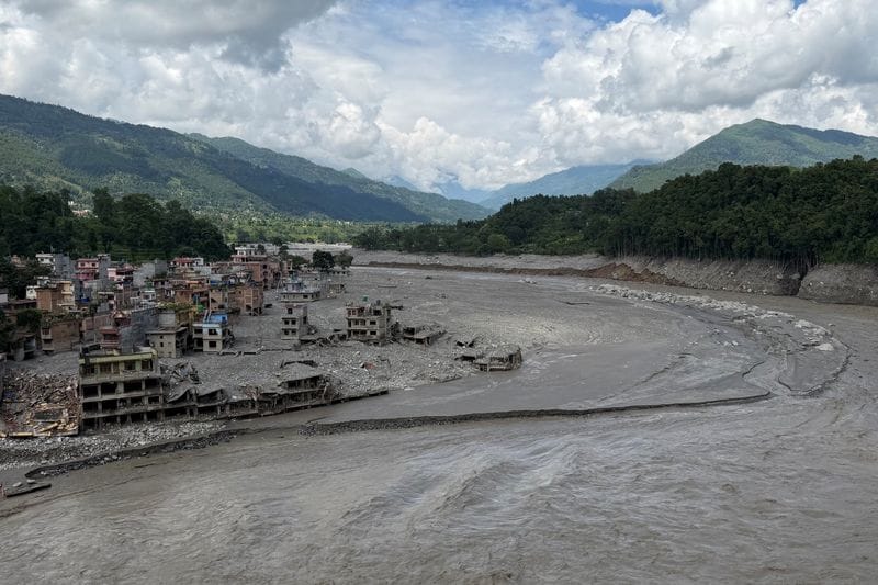 Aftermatch of devastating floods in Nepal