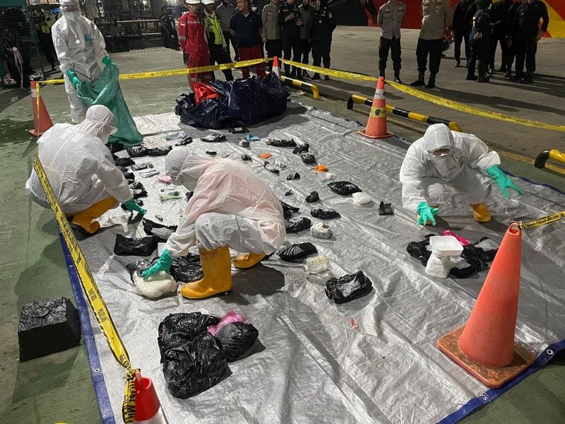 Items recovered during the search operation for victims of the Virgo Transport 8 ferry