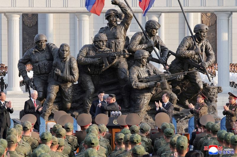 Inauguration of the Memorial Museum of Combat Feats at the Overseas Military Operations honouring North Korean troops killed while fighting for Russia in the war against Ukraine, in Pyongyang