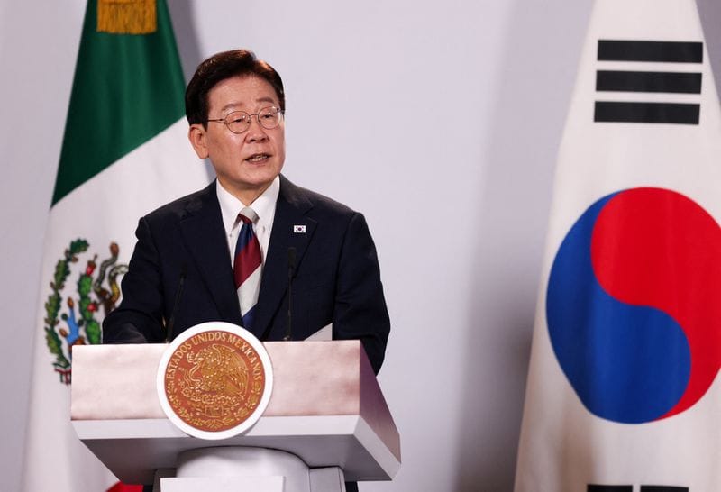 Mexican President Sheinbaum and South Korean President Lee hold joint media statement in Mexico City