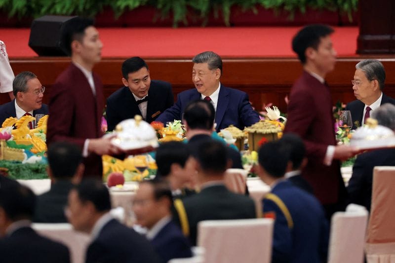 National Day reception at the Great Hall of the People in Beijing
