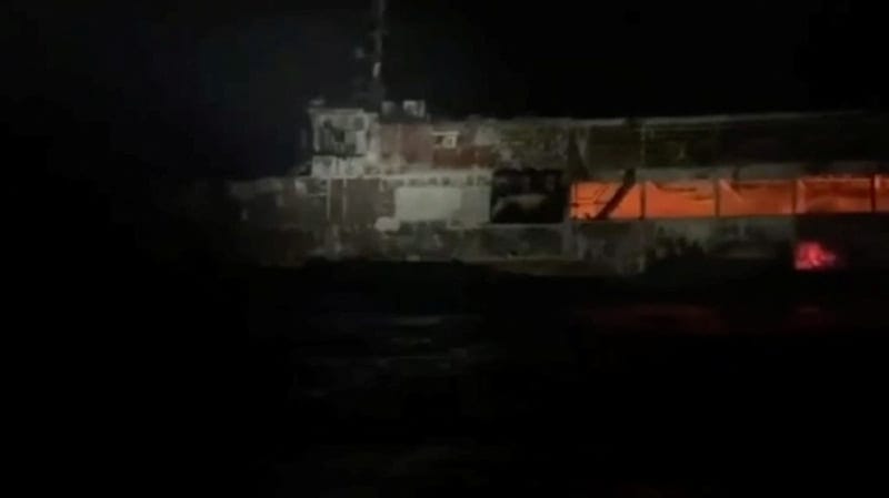 Burned MV June Aster, after a fire broke out aboard the ferry, off the coast of Palawan, Philippines, in this screengrab taken from a handout video released on September 10, 2026. Philippine Coast Guard/Handout via REUTERS REUTERS/Philippine Coast Gu