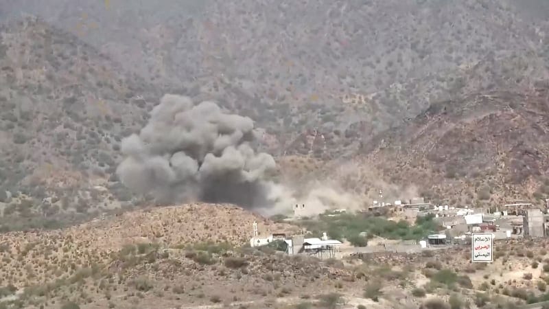 Smoke rises amid fighting at an unknown location in Yemen, in this still image taken from video released September 12, 2026. Al-Masirah TV/Handout via REUTERS REUTERS/AL-MASIRAH TV