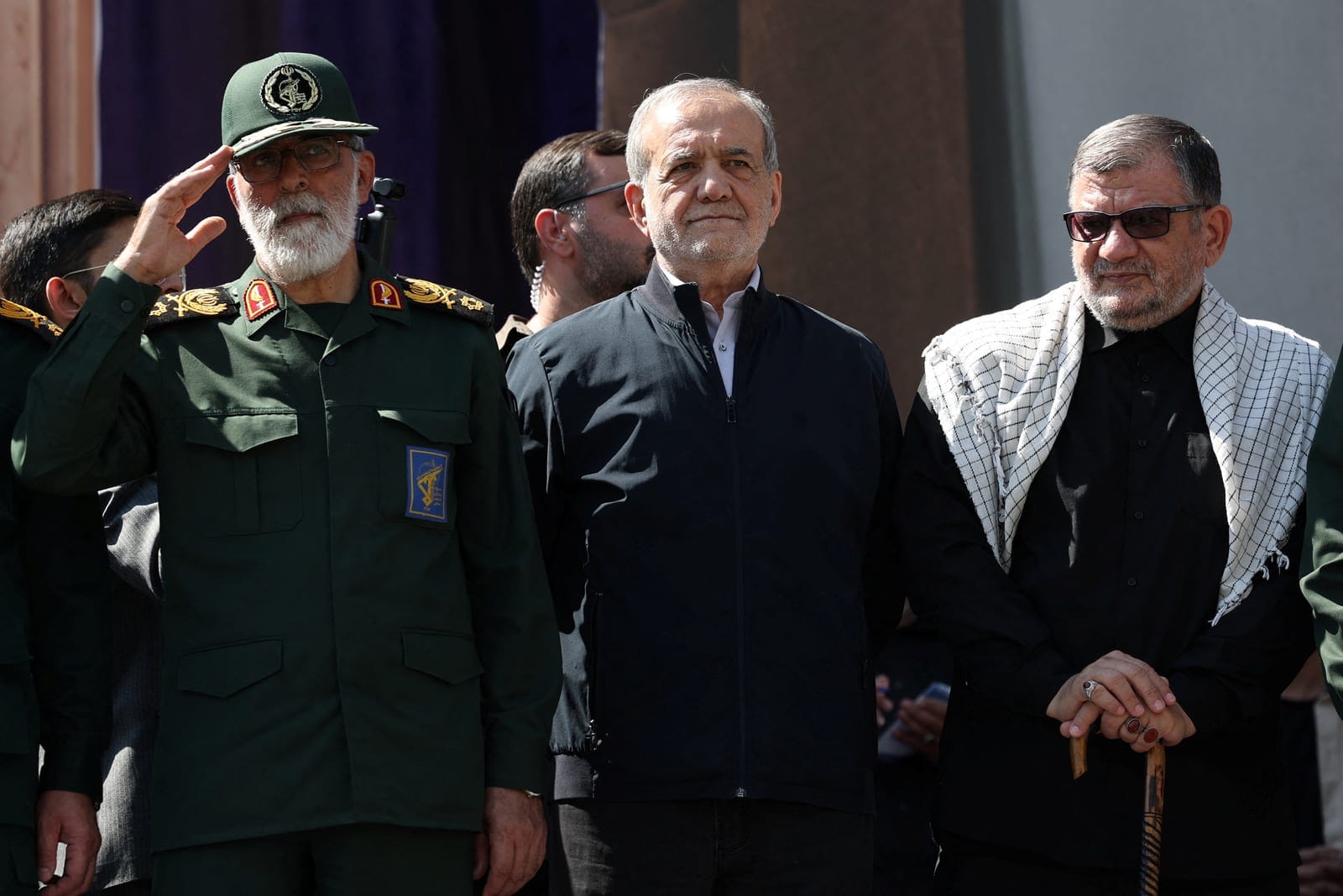 Iranian President Masoud Pezeshkian attends a military march in Tehran, Iran, September 18, 2026. Majid Asgaripour/WANA (West Asia News Agency) via REUTERS REUTERS/Majid Asgaripour