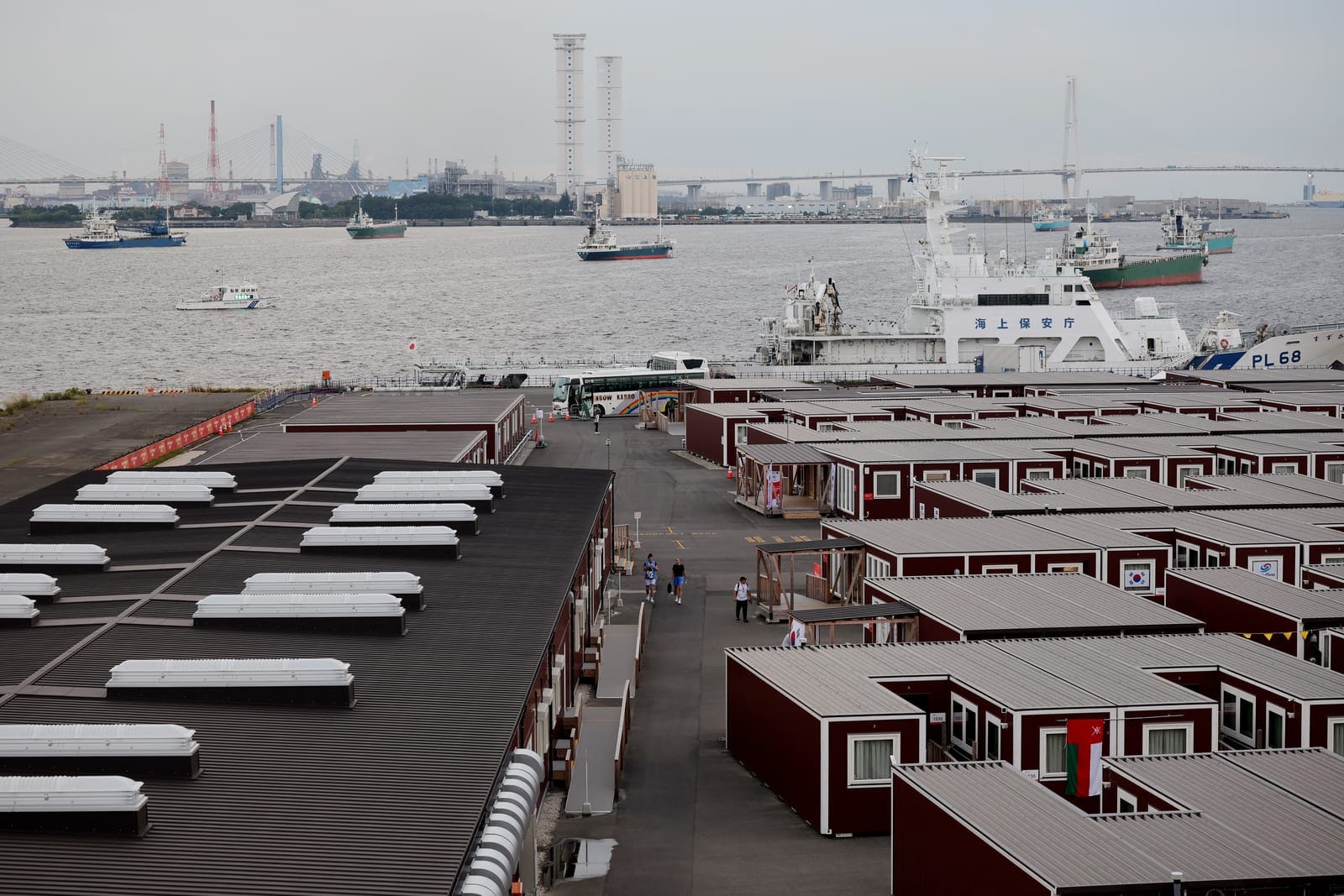 Asian Games - Aichi-Nagoya 2026 - Previews - Nagoya, Japan - September 18, 2026 General view of wooden container units in the Athletes' Village ahead of the games REUTERS/Anushree Fadnavis