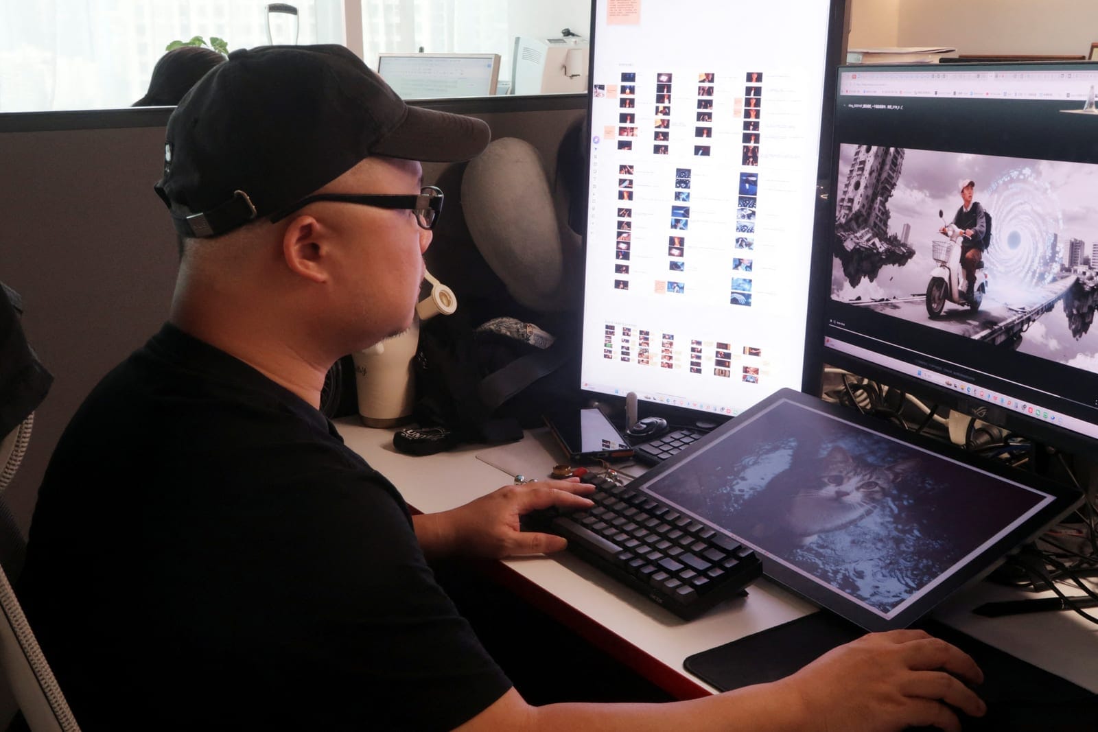 Wu Xingyu, an AI animation director, works on a project at the office of China Wit Media, a film and television production company, in Shenzhen, Guangdong province, China August 17, 2026. REUTERS/Ellen Zhang