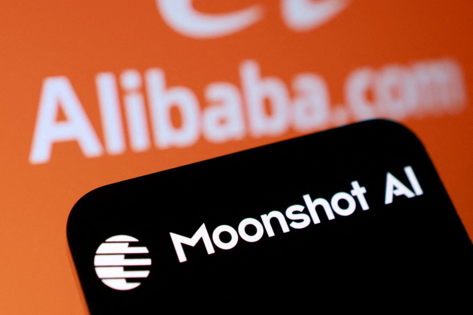 FILE PHOTO: Moonshot AI and Alibaba.com logos are seen in this illustration taken, September 5, 2026. REUTERS/Dado Ruvic/Illustration/File Photo