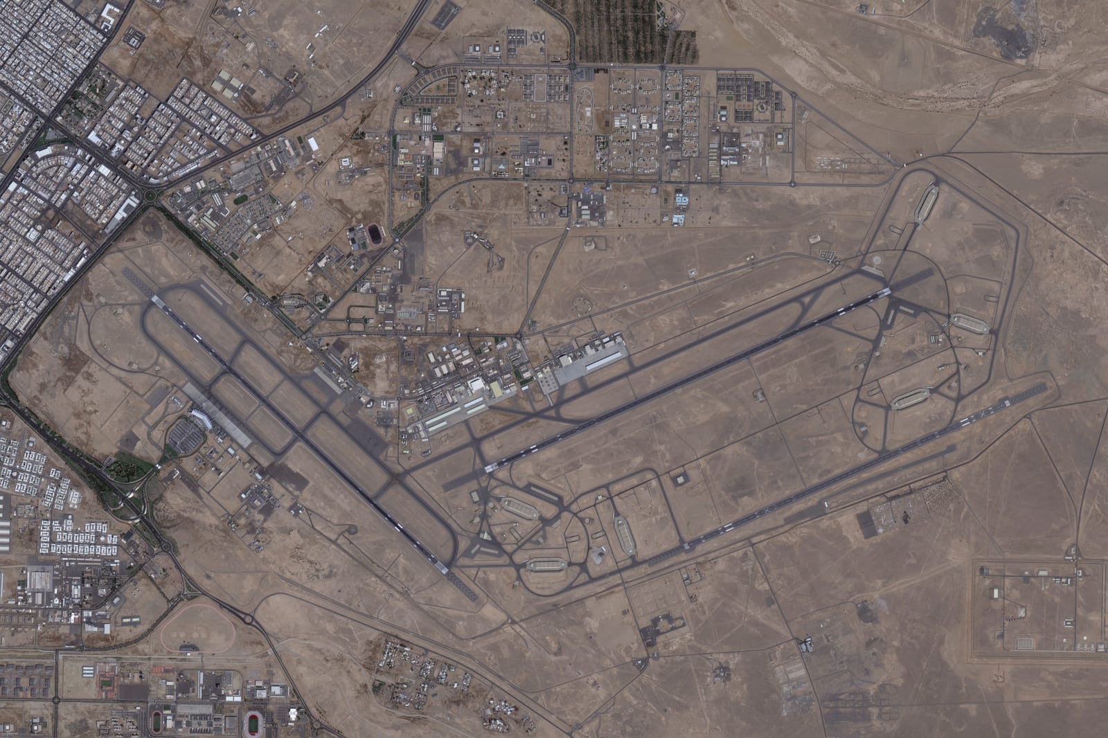 A satellite image shows Prince Sultan Bin Abdulaziz International Airport, Hejaz Region, Saudi Arabia, September 18, 2026. Planet Labs PBC/Handout via REUTERS REUTERS/2026 Planet Labs PBC