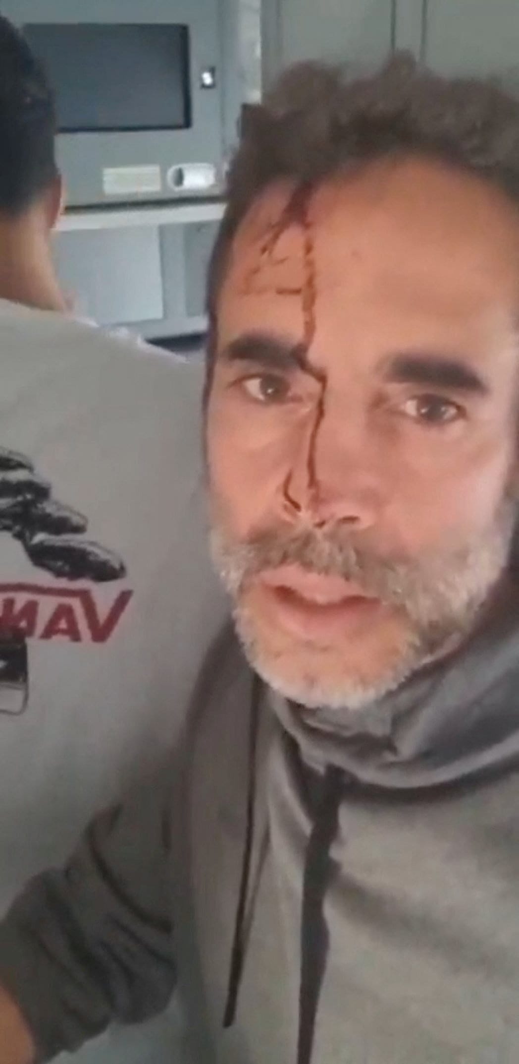 A person speaks onboard a Fly Dubai aircraft, that was bound for Israel from the United Arab Emirates diverted to Saudi Arabia after transmitting emergency signals, in this screen grab obtained from a social media video dated September 30, 2026. Soci