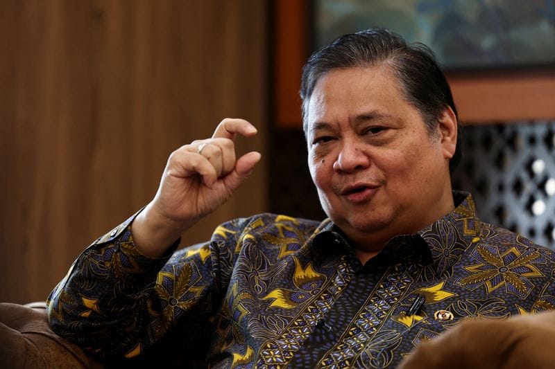 Interview with Indonesia's chief economic affairs minister Airlangga Hartarto in Jakarta