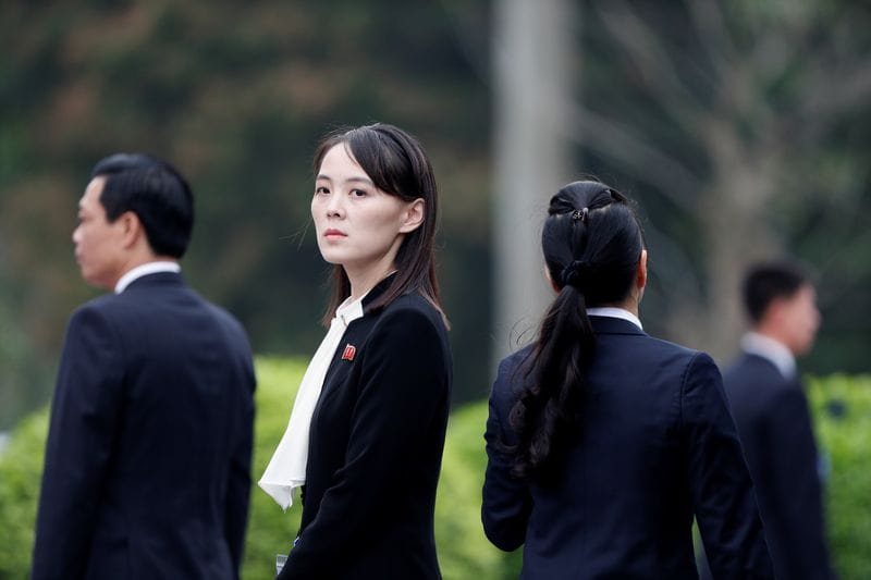 Kim Yo Jong, sister of North Korea's leader Kim Jong Un attends wreath laying ceremony at Ho Chi Minh Mausoleum in Hanoi, Vietnam March 2, 2019. REUTERS/Jorge Silva/Pool