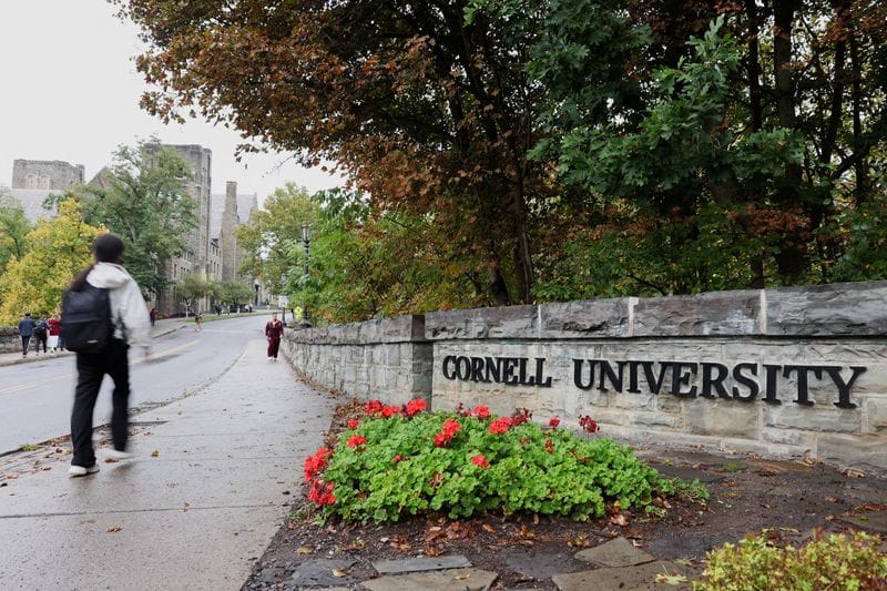 FILE PHOTO: Student assembly at Cornell University campus in Ithaca, New York