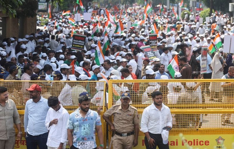 Protest demanding the resignation of India's Chief Election Commissioner Gyanesh Kumar in Mumbai