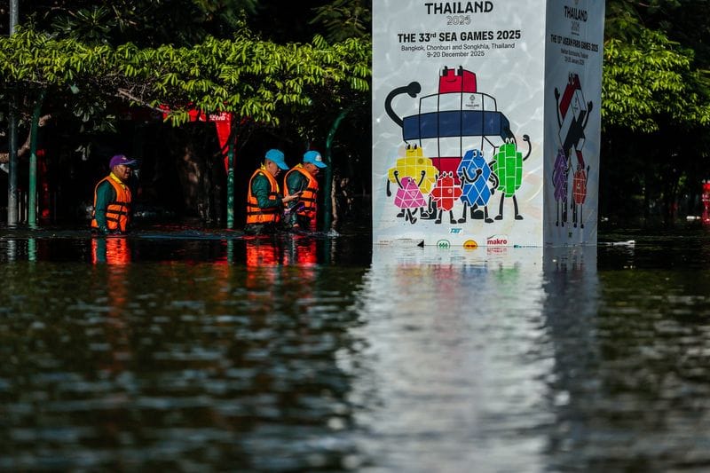 Aftermath of flooding, in Bangkok