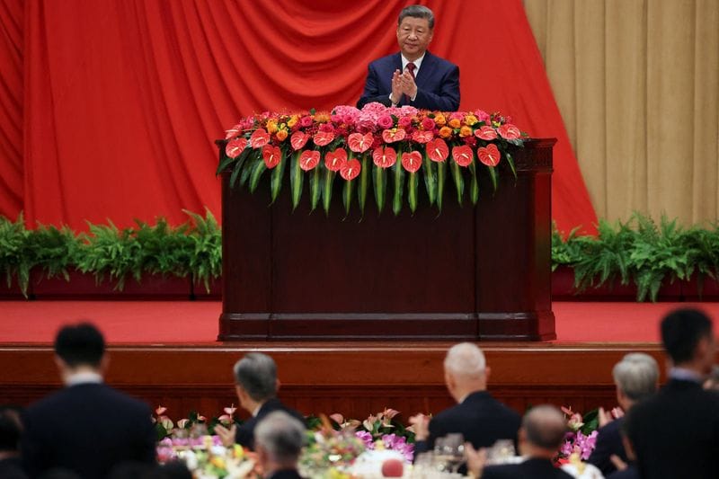 National Day reception at the Great Hall of the People in Beijing